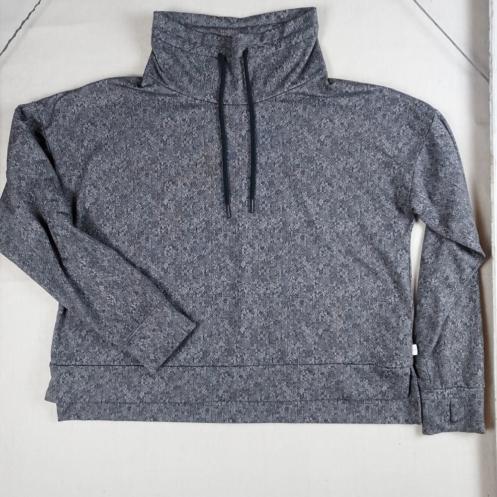 Mondetta Performance Luxe Hoodie Women's XL Gray Marled Stretch Athleisure - Picture 6 of 16